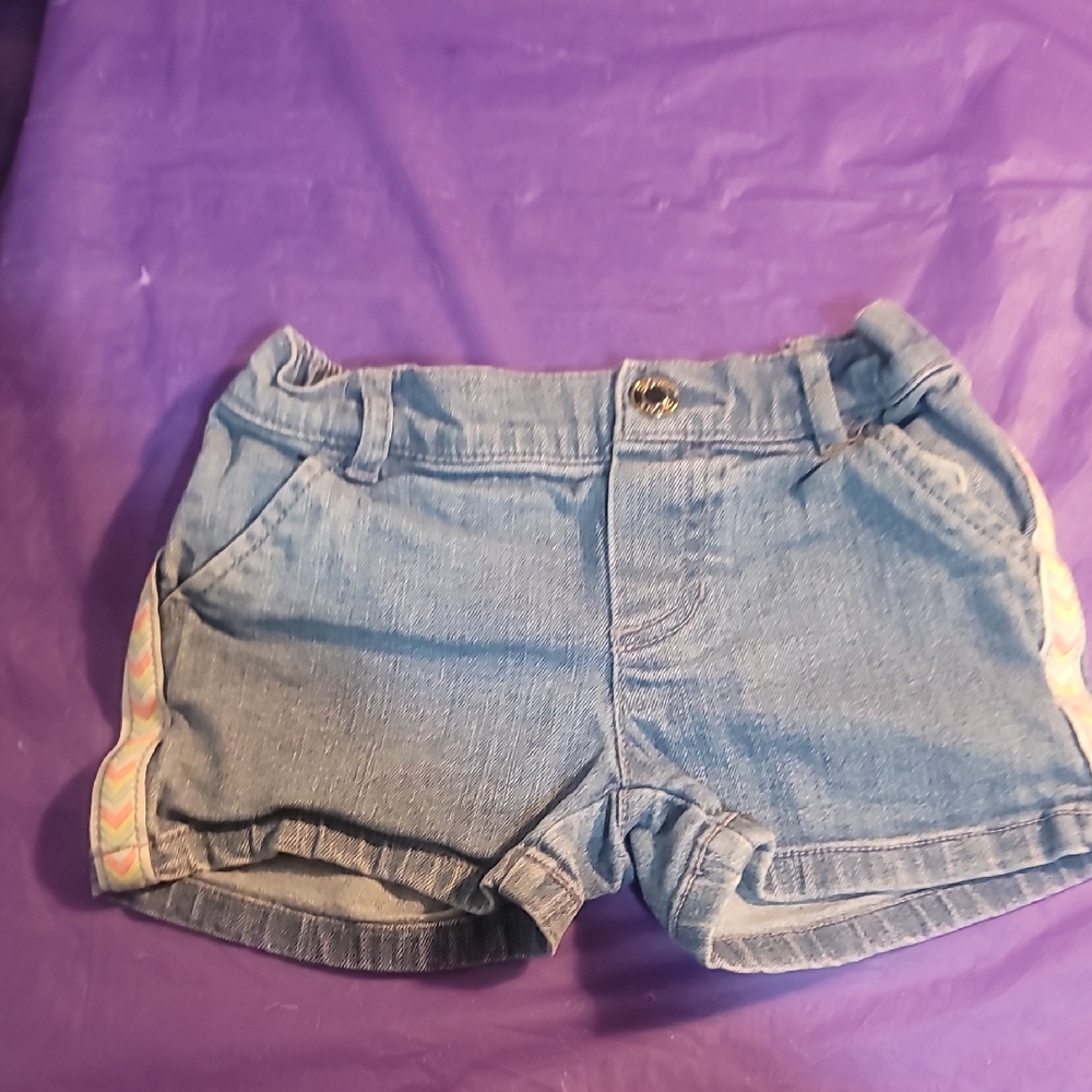 Carter's Blue Jean Shorts with Colorful Accents